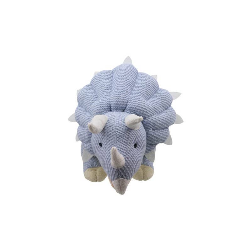 Wilberry Knitted: Triceratops (Blue - Small)